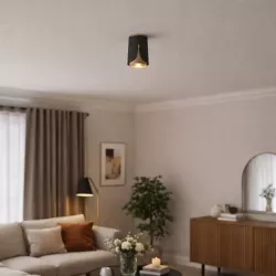 Oprawa halogenowa lampa sufitowa GU10spot reflektor czarny + złoty XUDO-5904703011545