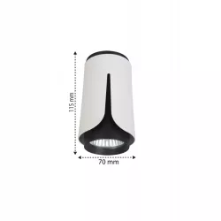 Oprawa halogenowa lampa sufitowa GU10 spot reflektor czarny + biały XUDO-5904703011484
