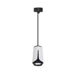 REFLEKTOR WISZĄCY GU10 BIAŁO CZARNY TUBA OPRAWA LAMPA-5904703011606
