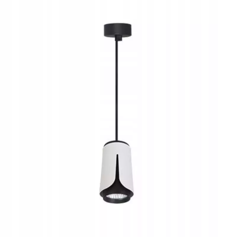 REFLEKTOR WISZĄCY GU10 BIAŁO CZARNY TUBA OPRAWA LAMPA-5904703011606