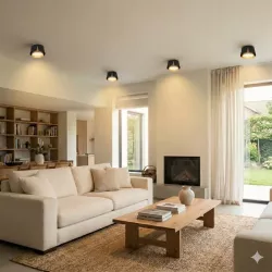 Oprawa halogenowa lampa sufitowa GX53 spot reflektor czarny + złoty XUDO-5904703011750