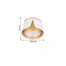 Oprawa halogenowa lampa sufitowa GX53 spot reflektor biały + złoty XUDO-5904703011767