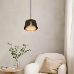 Lampa sufitowa GX53 oprawa wisząca reflektor czarny + złoty XUDO-5904703011873