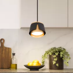 Lampa sufitowa GX53 oprawa wisząca reflektor czarny + złoty XUDO-5904703011873