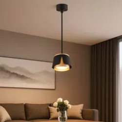 Lampa sufitowa GX53 oprawa wisząca reflektor czarny + złoty XUDO-5904703011873