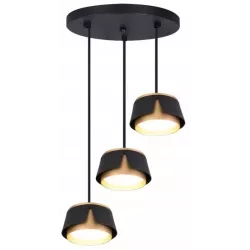 Oprawa wisząca x3 GX53 czarn+złota okrąg, XUDO, XD-IK259B-5904703011910