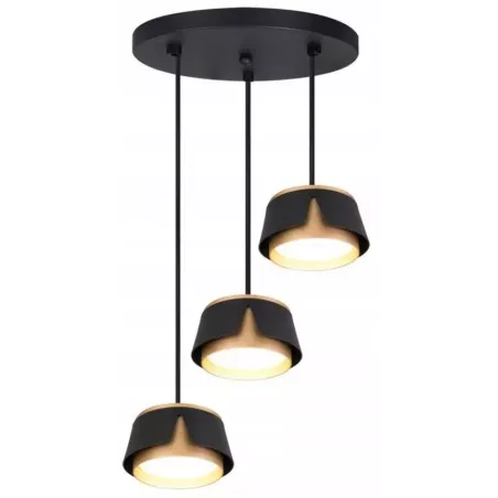 Oprawa wisząca x3 GX53 czarn+złota okrąg, XUDO, XD-IK259B-5904703011910