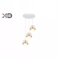 XD-IK259W Oprawa wisząca x3 GX53 BIAŁY+złota okrąg VIP-5904703011927