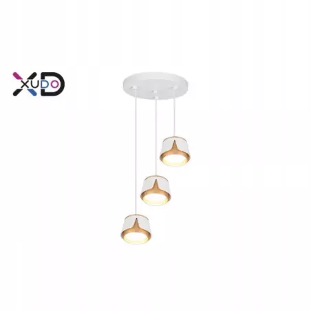 XD-IK259W Oprawa wisząca x3 GX53 BIAŁY+złota okrąg VIP-5904703011927