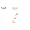 XD-IK259W Oprawa wisząca x3 GX53 BIAŁY+złota okrąg VIP-5904703011927