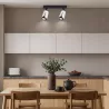 Kinkiet sufitowy 2x GU10 lampa oprawa spot reflektor biały + czarny XUDO-5904703011644