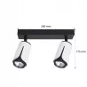 Kinkiet sufitowy 2x GU10 lampa oprawa spot reflektor biały + czarny XUDO-5904703011644