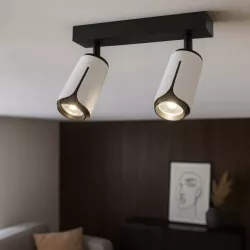 Kinkiet sufitowy 2x GU10 lampa oprawa spot reflektor biały + czarny XUDO-5904703011644