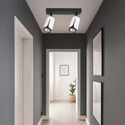 Kinkiet sufitowy 2x GU10 lampa oprawa spot reflektor biały + czarny XUDO-5904703011644