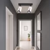Kinkiet sufitowy 2x GU10 lampa oprawa spot reflektor biały + czarny XUDO-5904703011644
