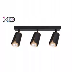 Kinkiet GU10 LED x3 czarny+złoty XD-IK263B-5904703011668