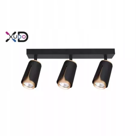 Kinkiet GU10 LED x3 czarny+złoty XD-IK263B-5904703011668