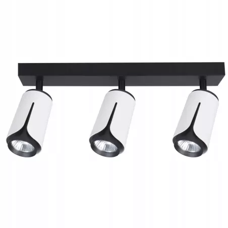 Kinkiet sufitowy 3x GU10 lampa oprawa spot reflektor biały + czarny XUDO-5904703011651