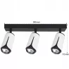 Kinkiet sufitowy 3x GU10 lampa oprawa spot reflektor biały + czarny XUDO-5904703011651