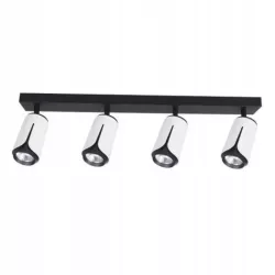 KINKIET 4 REFLEKTORY RUCHOME BIAŁO CZARNE LED GU10-5904703011682