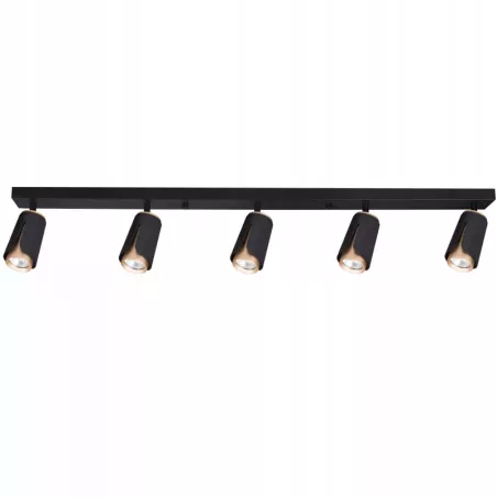 Kinkiet sufitowy 5x GU10 lampa oprawa spot reflektor czarny + złoty XUDO-5904703011699
