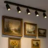 Kinkiet sufitowy 5x GU10 lampa oprawa spot reflektor czarny + złoty XUDO-5904703011699