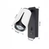 KINKIET do czytania ścienny lampa oprawa GU10 BIAŁY + czarny XUDO-5904703011743