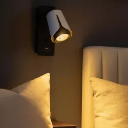 KINKIET do czytania ścienny lampa oprawa GU10 BIAŁY + czarny XUDO-5904703011743