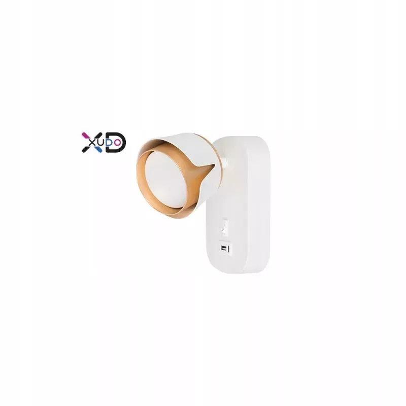 KINKIET LED BIAŁY MAT ZŁOTY USB-A USB-C 35W ALUMINIUM-5904703011941