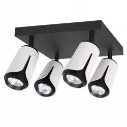 Kinkiet sufitowy 4x GU10 lampa oprawa spot reflektor biały + czarny XUDO-5904703011729