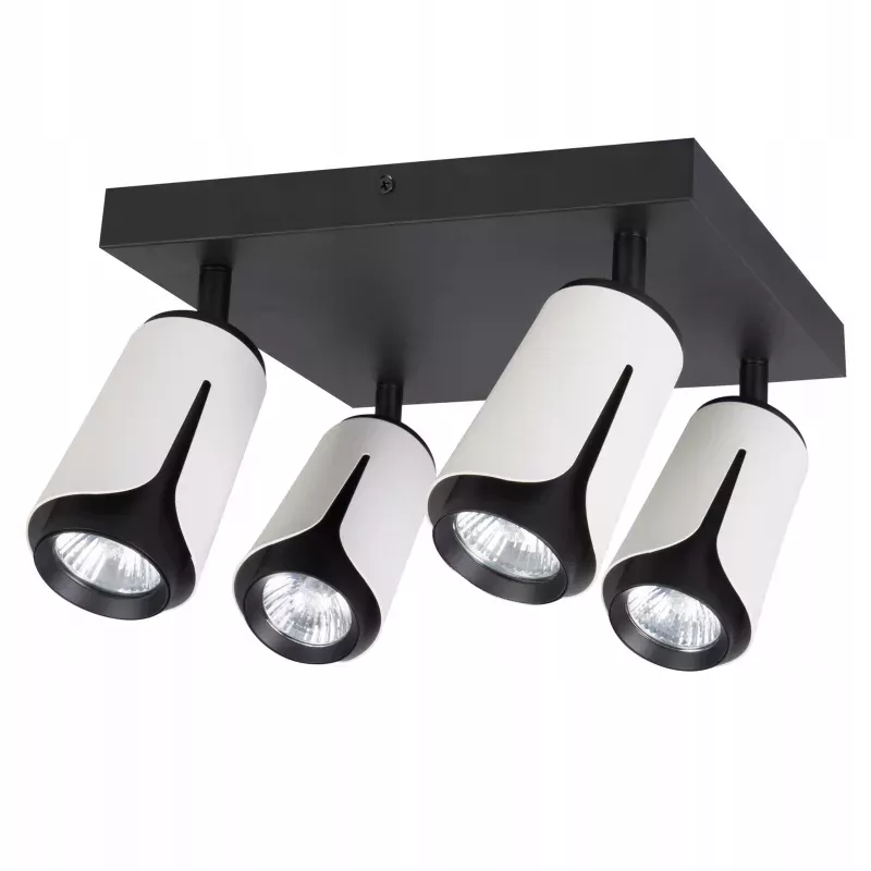 Kinkiet sufitowy 4x GU10 lampa oprawa spot reflektor biały + czarny XUDO-5904703011729
