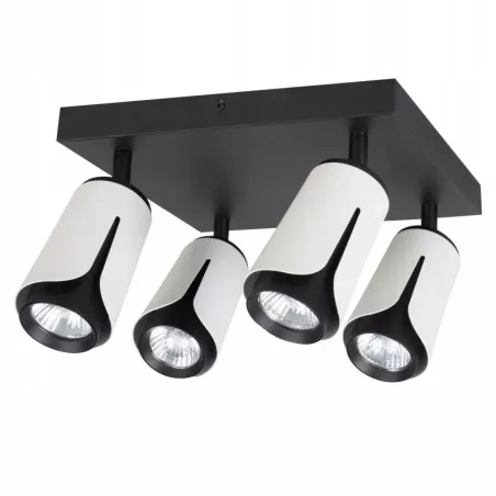 Kinkiet sufitowy 4x GU10 lampa oprawa spot reflektor biały + czarny XUDO-5904703011729