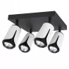 Kinkiet sufitowy 4x GU10 lampa oprawa spot reflektor biały + czarny XUDO-5904703011729