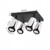Kinkiet sufitowy 4x GU10 lampa oprawa spot reflektor biały + czarny XUDO-5904703011729