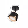 KINKIET LED lampa oprawa sufitowa GX53 CZARNY + ZŁOTY XUDO-5904703011804