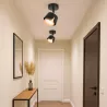 KINKIET LED lampa oprawa sufitowa GX53 CZARNY + ZŁOTY XUDO-5904703011804