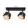KINKIET LED lampa oprawa sufitowa 2x GX53 CZARNY + ZŁOTY XUDO-5904703011842
