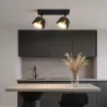 KINKIET LED lampa oprawa sufitowa 2x GX53 CZARNY + ZŁOTY XUDO-5904703011842