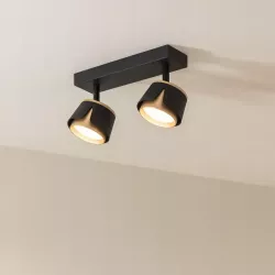 KINKIET LED lampa oprawa sufitowa 2x GX53 CZARNY + ZŁOTY XUDO-5904703011842