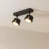 KINKIET LED lampa oprawa sufitowa 2x GX53 CZARNY + ZŁOTY XUDO-5904703011842