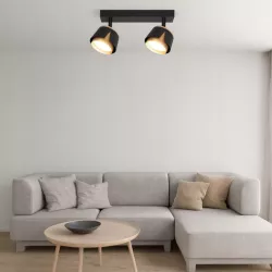 KINKIET LED lampa oprawa sufitowa 2x GX53 CZARNY + ZŁOTY XUDO-5904703011842