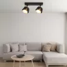 KINKIET LED lampa oprawa sufitowa 2x GX53 CZARNY + ZŁOTY XUDO-5904703011842