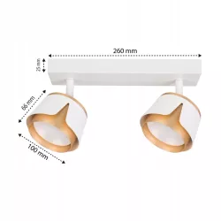 KINKIET LED lampa oprawa sufitowa 2x GX53 BIAŁY + ZŁOTY XUDO-5904703011835