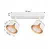 KINKIET LED lampa oprawa sufitowa 2x GX53 BIAŁY + ZŁOTY XUDO-5904703011835