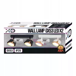 KINKIET LED lampa oprawa sufitowa 2x GX53 BIAŁY + ZŁOTY XUDO-5904703011835