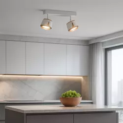 KINKIET LED lampa oprawa sufitowa 2x GX53 BIAŁY + ZŁOTY XUDO-5904703011835