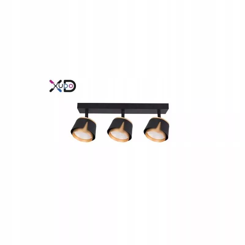 KINKIET LED GX53 35W CZARNY ZŁOTY OBROTOWY ALUMINIUM STAL-5904703011859