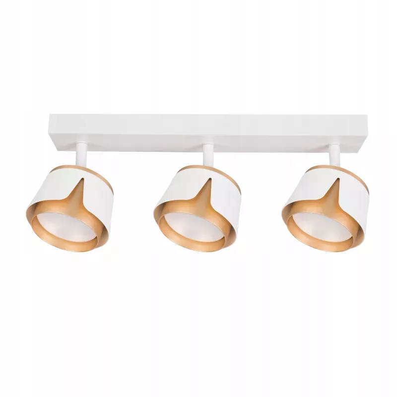 KINKIET LED lampa oprawa sufitowa 3x GX53 Biały + ZŁOTY XUDO-5904703011866