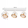 KINKIET LED lampa oprawa sufitowa 3x GX53 Biały + ZŁOTY XUDO-5904703011866