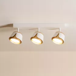KINKIET LED lampa oprawa sufitowa 3x GX53 Biały + ZŁOTY XUDO-5904703011866